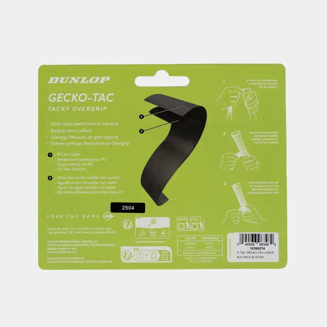 GECKO-TAC OGRIP BLK 3PCS BLISTER -