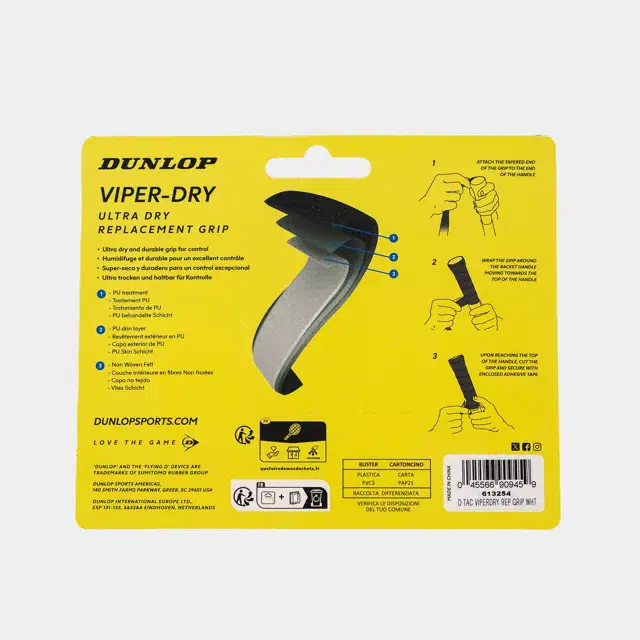 ATP VIPER-DRY REP GRIP WHT 1PC BLISTER -