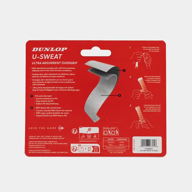 U-SWEAT OGRIP BLK 3PCS BLISTER -