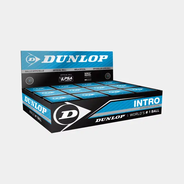 Intro Squash Ball 12pcs - blue dot -