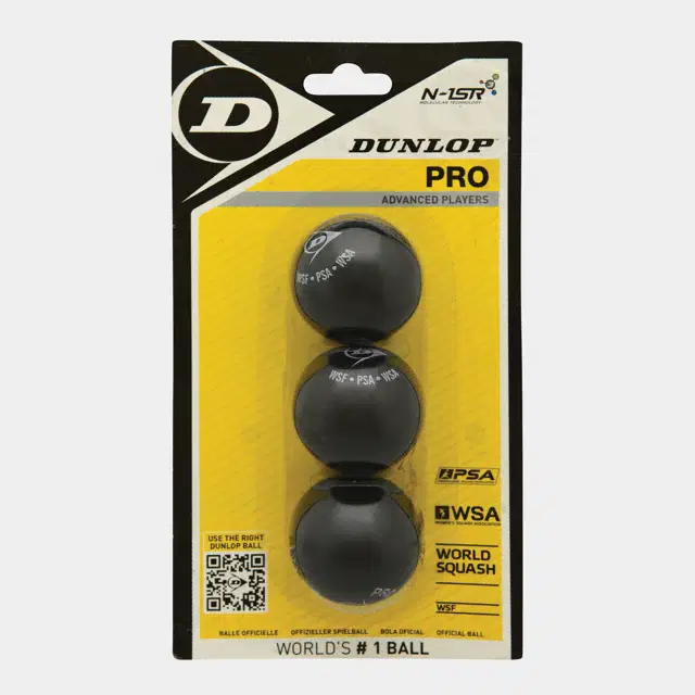 Pro Squash Ball 3Ball Blister - Double Yellow Dot -